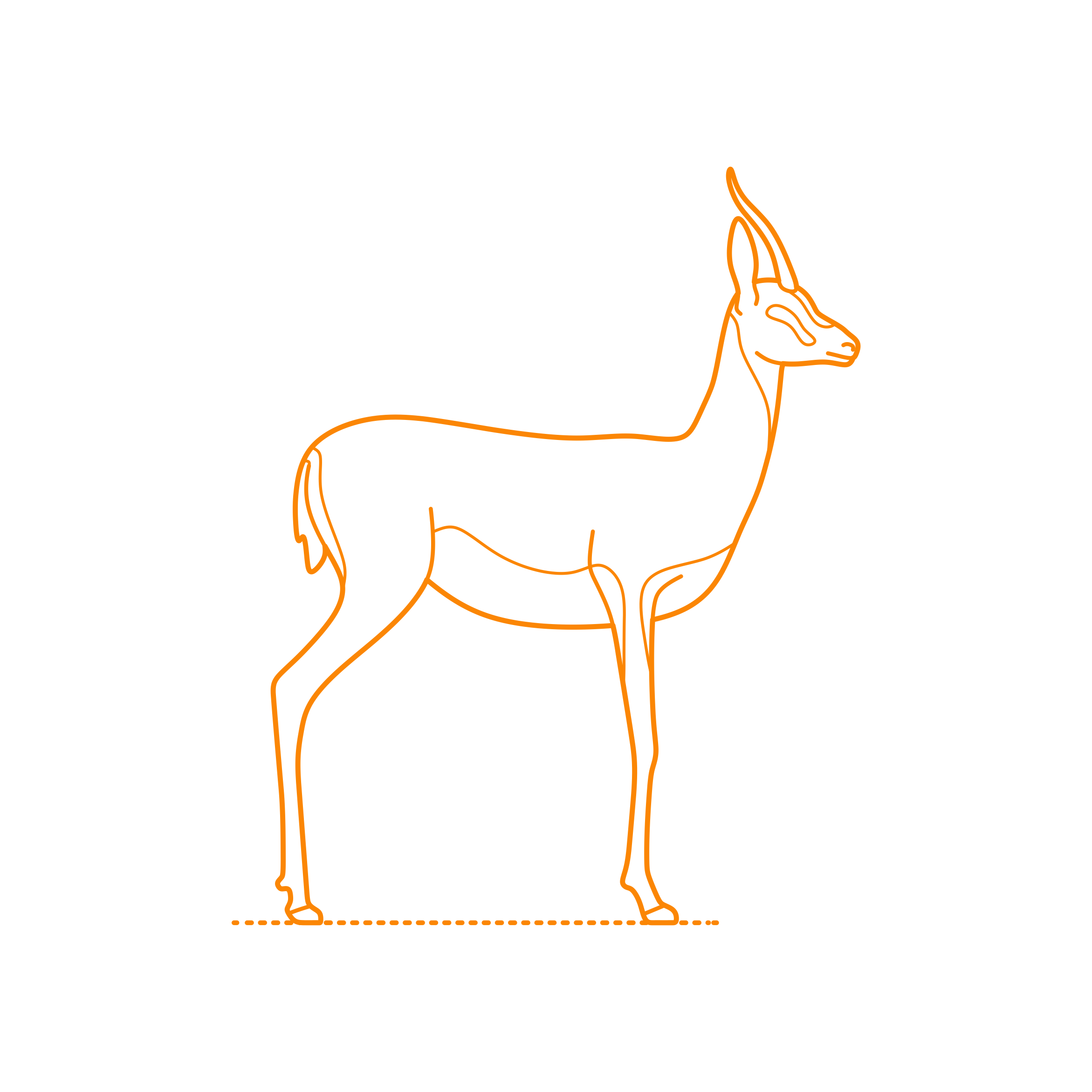 Animals Antelopes Arabian Gazelle Digital Sketch Svg Design Free Vectors